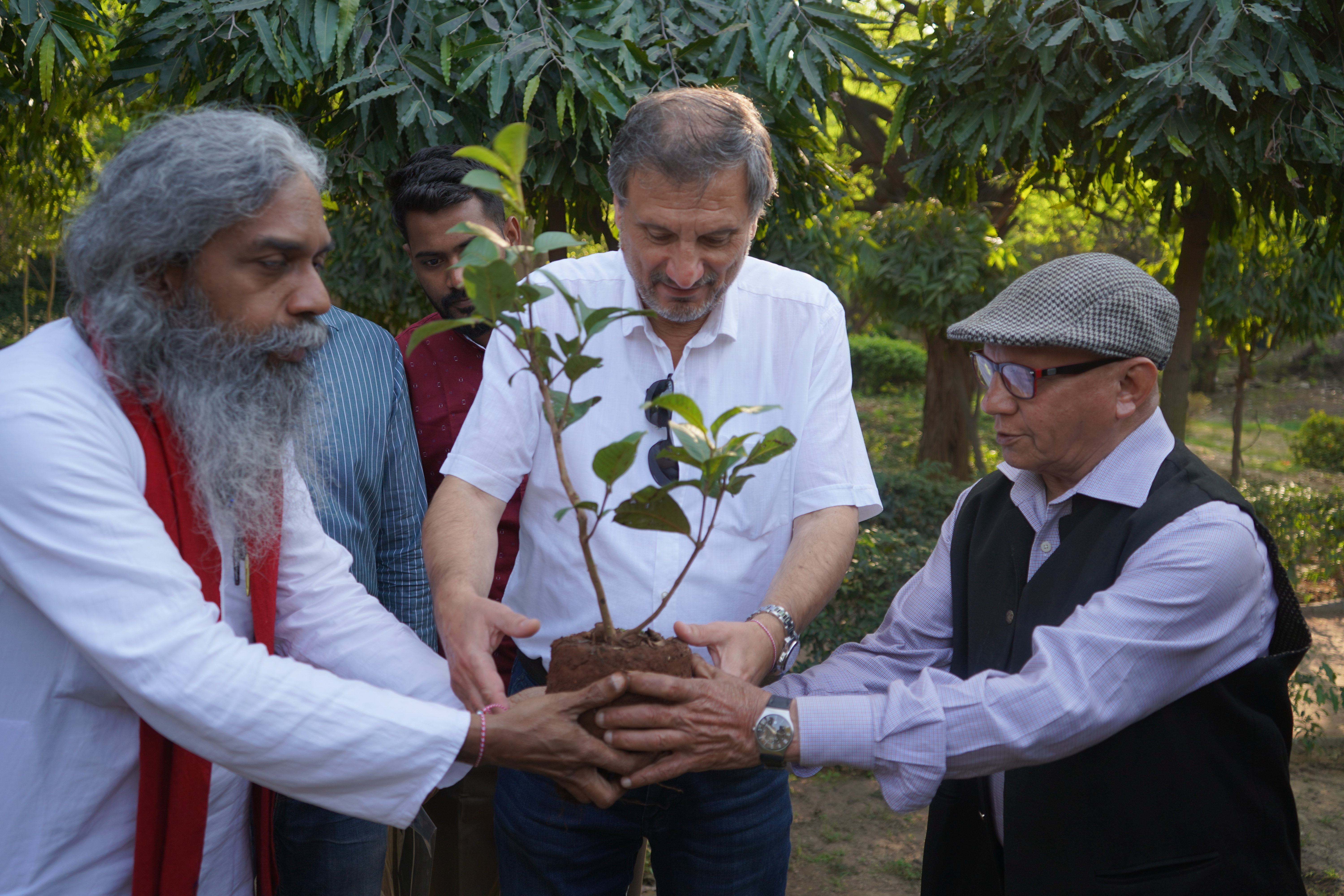 Участие на посолството в Делхи в инициатива за засаждане на плодни дръвчета в публични парковете в Индия