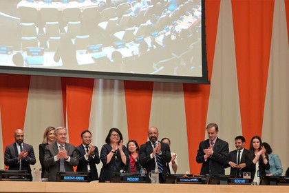 A new treaty on the conservation and sustainable use of marine biodiversity in the high seas was formally approved at the United Nations in New York