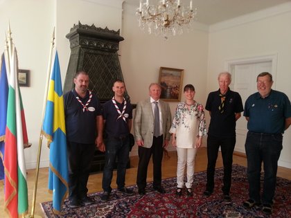 Среща на български и шведски лидери на скаутски организации, проведена в Посолството на Република България в Стокхолм