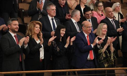 Концерт на Софийската филхармония  по повод 120-ата годишнина от установяването на дипломатически отношения между България и САЩ се проведе под патронажа на вицепремиера и министър на външните работи Мария Габриел