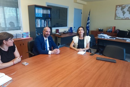 Генералният консул в Солун Антон Марков проведе среща с Мария Незерити, ръководител на Управляващия орган на Програмата INTERREG „Гърция- България“