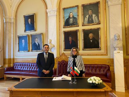 Посланик Десислава Иванова и председателят на парламента на Кралство Норвегия Масуд Гарахани обсъдиха активизирането на двустранните отношения