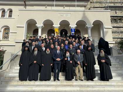 Българска делегация, водена от председателя на Народното събрание Росен Желязков, посети Света гора