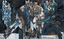 The Painting "Requime for Samuel's Warriors" (1973) by the Artist Dimiter Kirov, MFA Owned - Presented in a Huge Exhibition at the National Museum of Bulgarian Art: "THE AGE OF KING SAMUEL AS TREATED BY BULGARIAN ARTIST"