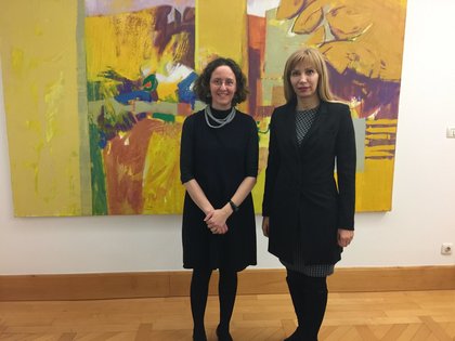Посланик Таня Димитрова се срещна с хърватския министър на културата д-р Нина Обулйен Коржинек 