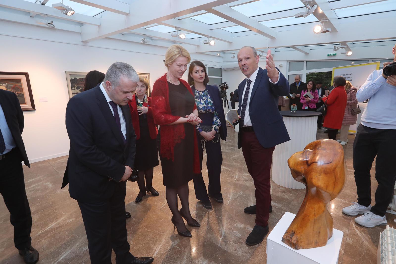 Minister Ivan Kondov Opened the Exhibition "Fragments of Modern Art in Montenegro from the Collection of the National Museum" at the Mission Gallery
