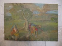 "Villagers Pick Apples"