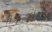 Катедралата "Св. Ал. Невски" през зимата