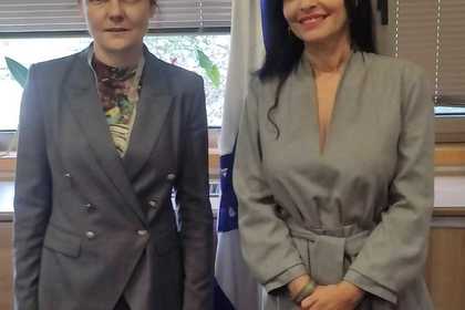 Посланик Славена Гергова се срещна с г-жа Ясмин Фридман, председател на Групата за приятелство с България в Кнесет