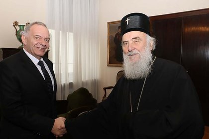 Среща на посланик Влайков с Негово Светейшество Патриарх Ириней