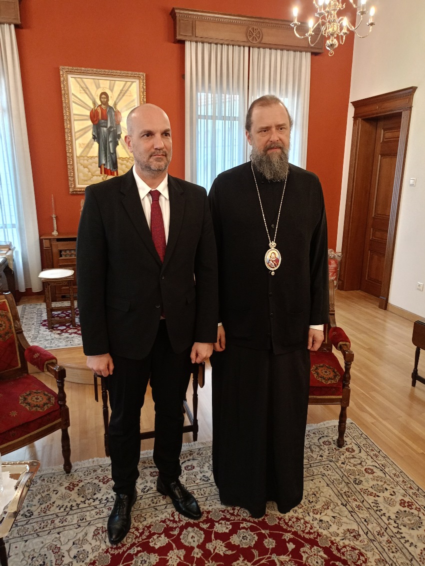 Среща на генералния консул  Антон Марков с митрополита на Солун Филотей