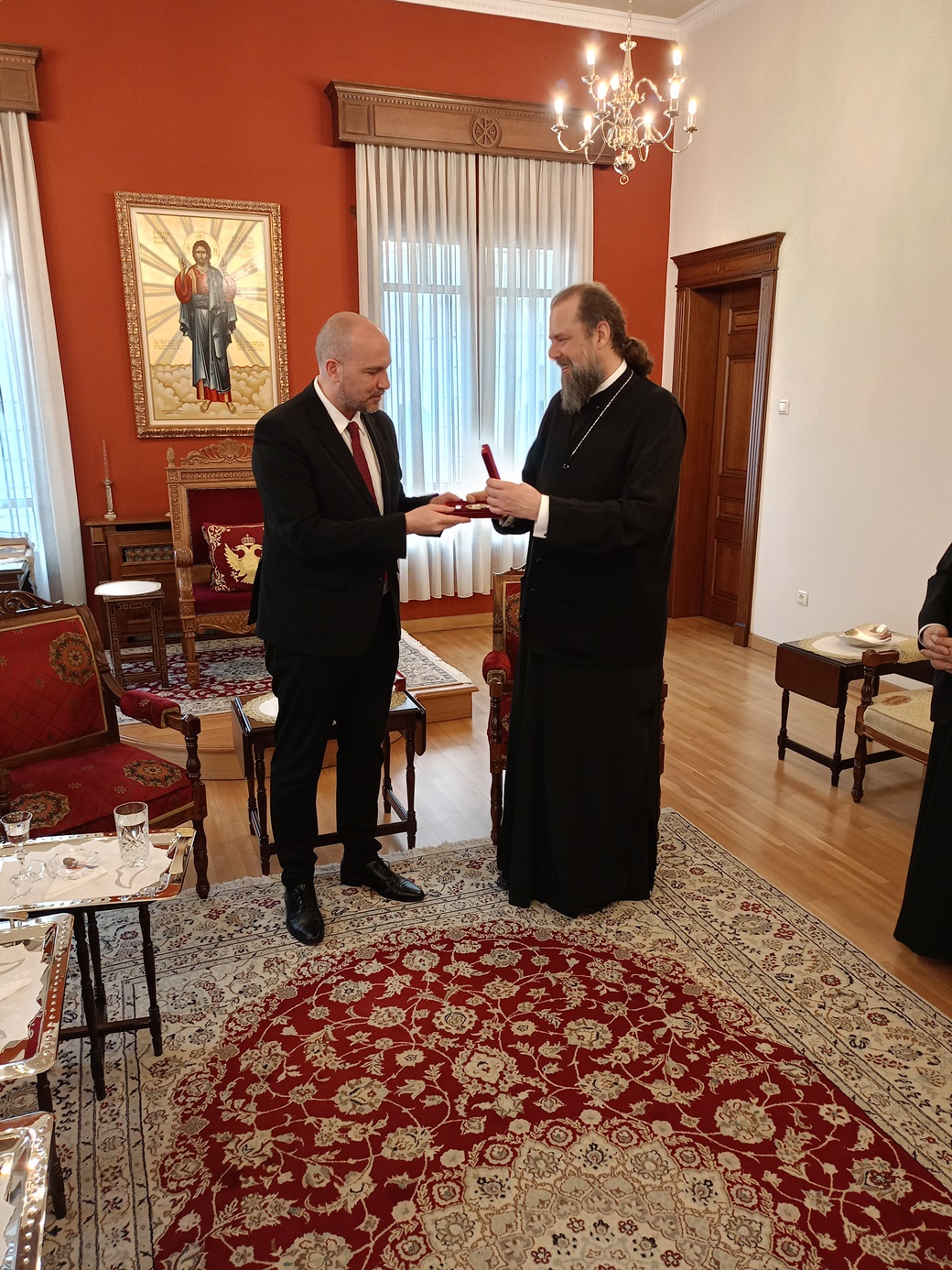 Среща на генералния консул  Антон Марков с митрополита на Солун Филотей
