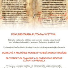 On the Occasion of May 24, the Mobile Exhibition "Stories from Glagolitic Times" is Visiting Bratislava