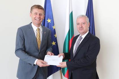 The Deputy Minister of Foreign Affairs, Mr. Ivan Kondov, received copies of the credentials of the newly appointed Ambassador of the Kingdom of Belgium in Sofia, H.E. Mr Paul Lambert