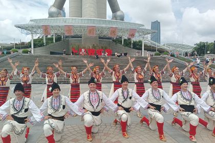 Performance of the Folklore Dance Ensemble “Balkan” in Shanghai