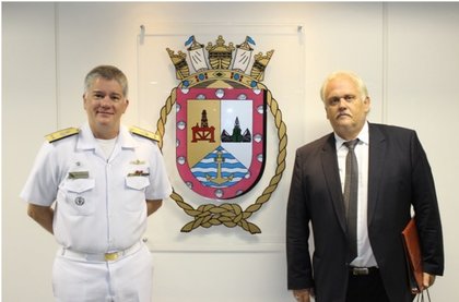Среща на посланик Валери Йотов в щаба на военоморските сили на Бразилия -  Секретариат на комисията за морските ресурси и Антарктика