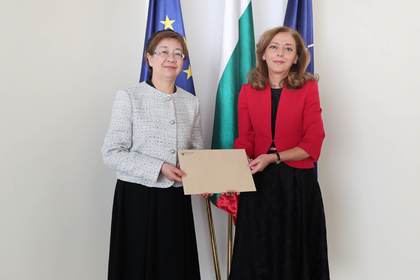 Deputy Minister Elena Shekerletova received the copies of the credentials of the newly appointed Ambassador of the Kingdom of Thailand to the Republic of Bulgaria (based in Bucharest)