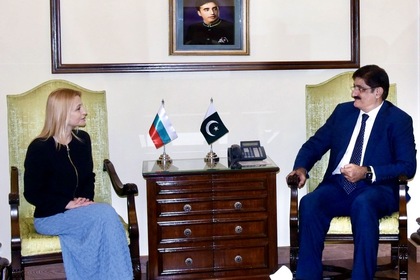 Meeting of Ambassador Irena Gancheva with Sindh Chief Minister Syed Murad Ali Shah 