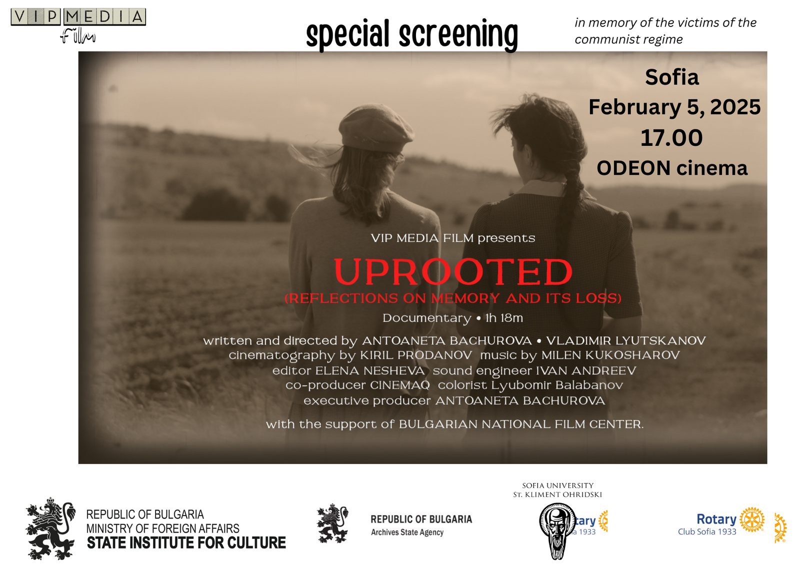The State Institute for Culture is a Partner in the Screening of the New Documentary Film "Uprooted" 