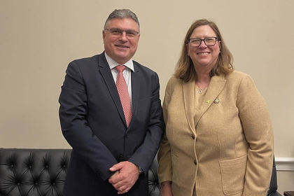 Ambassador Panayotov and Congresswoman Julie Johnson discussed energy security