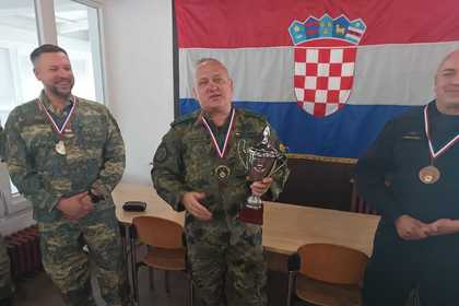 Първо място за военния аташе на България в Хърватия полковник И. Студенков на Турнира на Министерството на отбраната на Хърватия
