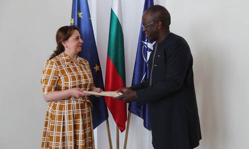 H.E. Oumar Kande, Ambassador of the Republic of Guinea, Presented Copies of His Letters of Credence to Deputy Minister Maria Angelieva 