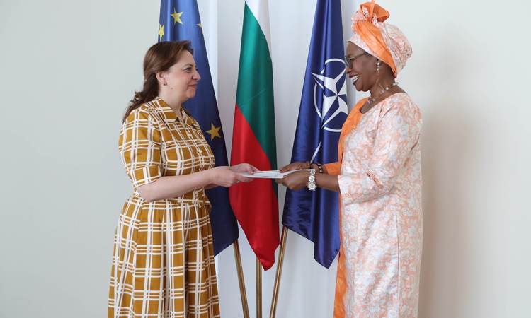 Deputy Minister Mariya Angelieva Received Copies of the Letters of Credence of the Ambassador of the Republic of Congo, H.E. Ms Edith Itoua 
