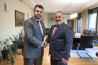 Minister Georg Georgiev Receives Ljupcho Georgievski, Chairman of the Now-Dissolved Association "Ivan Mihaylov Cultural Club", at the Ministry of Foreign Affairs
