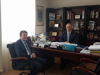 Среща на Владимир Писанчев със заместник-префекта за Халкидики