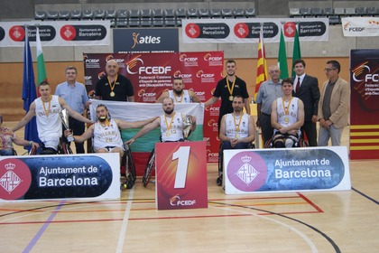 Българският отбор спечели трофея в XXXI Международен турнир на Барселона по баскетбол на колички