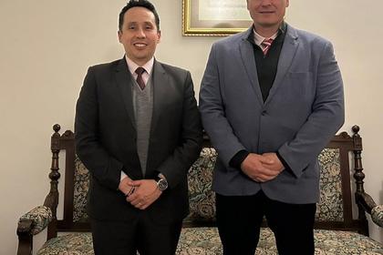 Среща на посланик Стоян Михайлов с г-н Фернандо Раул Перес Карденас, заместник – министър на външните отношения на Многонационалната държава Боливия