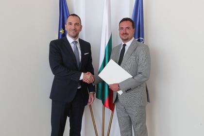 Deputy Minister of Foreign Affairs Nikolay Pavlov Receives Copies of the Letters of Credence of the Newly Appointed Ambassador of Montenegro to the Republic of Bulgaria, H.E. Djordje Janković 