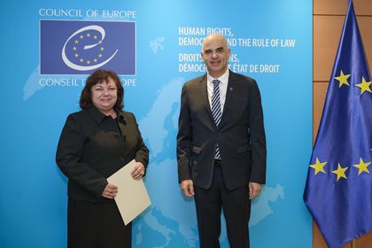 Връчени акредитивни писма на посланик Г. Георгиева като Постоянен представител на България към Съвета на Европа