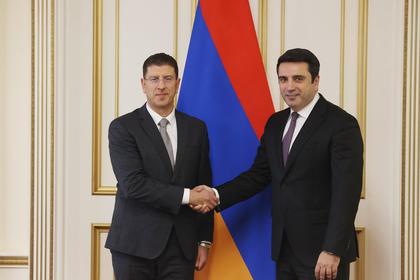 Тhe Ambassador of the Republic of Bulgaria to the Republic of Armenia, held a protocol meeting with Alen Simonyan, the Speaker of the Parliament of the Republic of Armenia