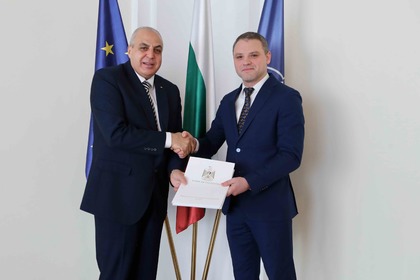 Deputy Minister Nikolay Berievski Received Copies of the Credentials of the Newly Appointed Ambassador Extraordinary and Plenipotentiary of the State of Palestine to Bulgaria H.E. Dr. Anwar Agha