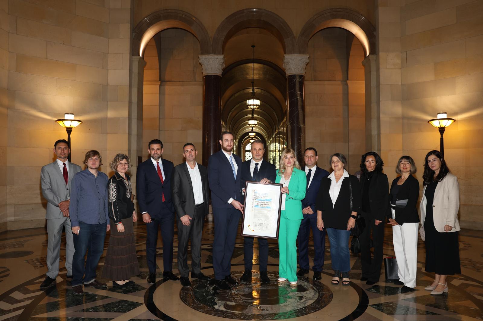 Историческо признание за България – март беше обявен за „Месец на българското културно наследство“ в Лос Анджелис