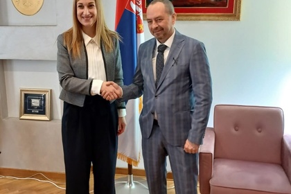 Посланик Ангел Ангелов проведе среща с държавния секретар в МВнР на Република Сърбия Невена Йованович