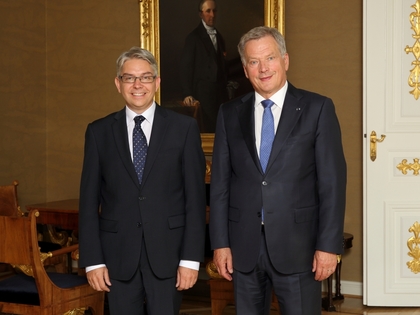 Ambassador Martin Ivanov presented his credentials to the President of the Republic of Finland 