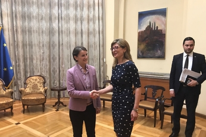 Сръбският премиер Ана Бърнабич благодари на Екатерина Захариева за усилията ЕС да остане отворен за Западните Балкани