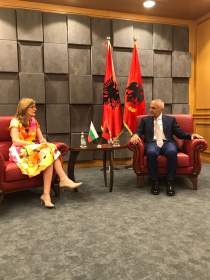 President Ilir Meta to Ekaterina Zaharieva: “We rely very much on you for our European integration”