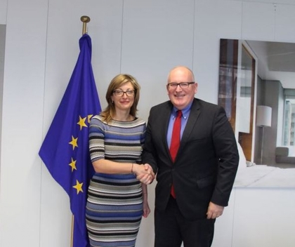 Deputy PM Ekaterina Zaharieva meets European Commission First Vice President Frans Timmermans