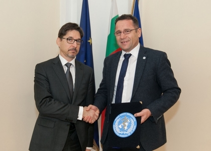 Deputy Minister Yuri Sterk receives the World Health Organization (WHO)Head of Office in Bulgaria, Dr. Skender Syla