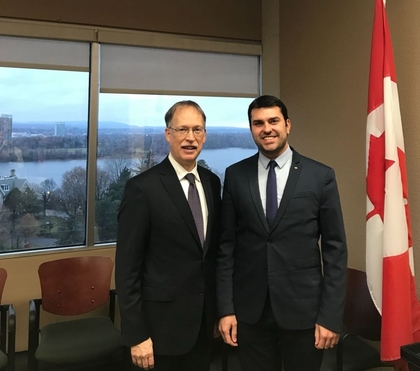 Deputy Minister Georgiev confers with Canadian counterpart Ian Shugart