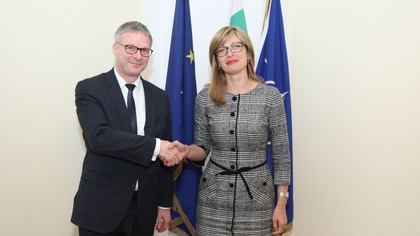 Ekaterina Zaharieva received EU Council Secretary-General Jeppe Tranholm-Mikkelsen