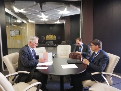 Yuri Sterk Confers with EEAS Deputy Secretary General for Global Issues Christian Leffler