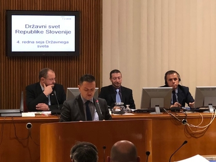 Ambassador to Ljubljana Dimitar Abadjiev presents the priorities of the Bulgarian Presidency of the Council of the EU to the National Council of the Republic of Slovenia