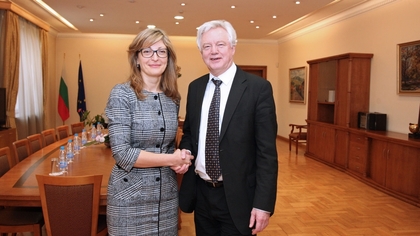 Deputy Prime Minister Ekaterina Zaharieva Receives Brexit Secretary David Davis