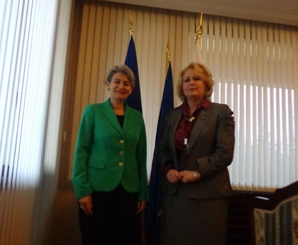 Зам.-министър Катя Тодорова обсъди с генералния директор на ЮНЕСКО Ирина Бокова сътрудничеството между България и световната организация