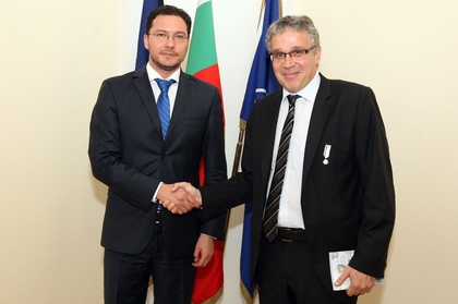 Прощална среща на министър Митов с посланика на Унгария Андраш Клейн