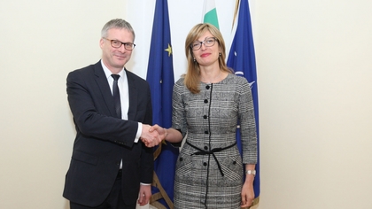 Екатерина Захариева прие генералния секретар на Съвета на ЕС Йепе Транхолм-Микелсен